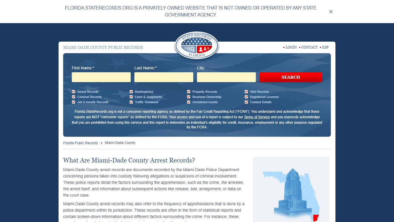 MIAMI-DADE COUNTY PUBLIC RECORDS - Florida State Records